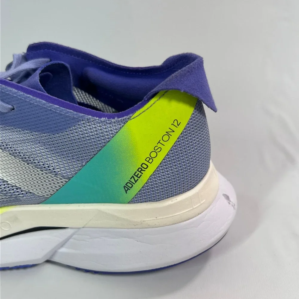 adidas Adizero Boston 12 Women's 8  Running Shoes  Blue Spark Metallic Training